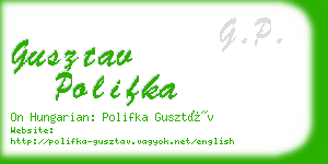 gusztav polifka business card